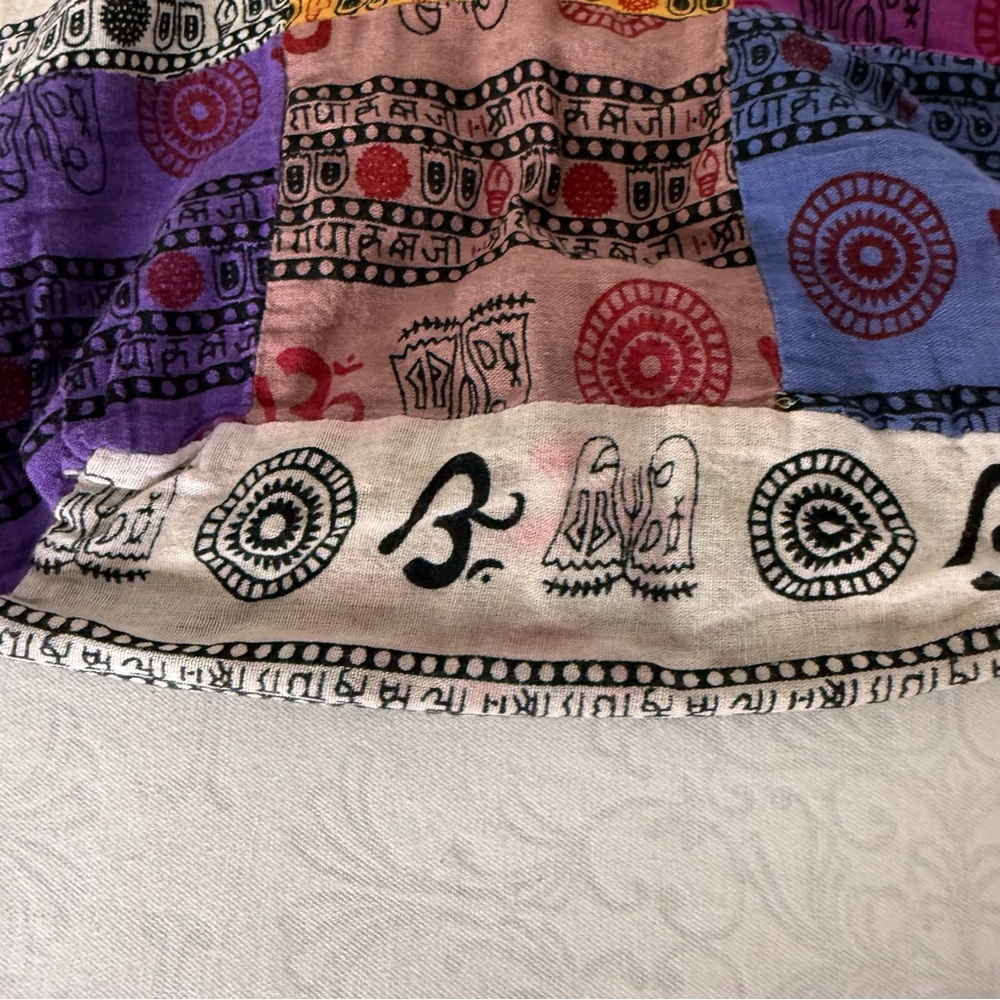 Multicolored Cotton Patchwork Hobo Sling Crossbod… - image 5